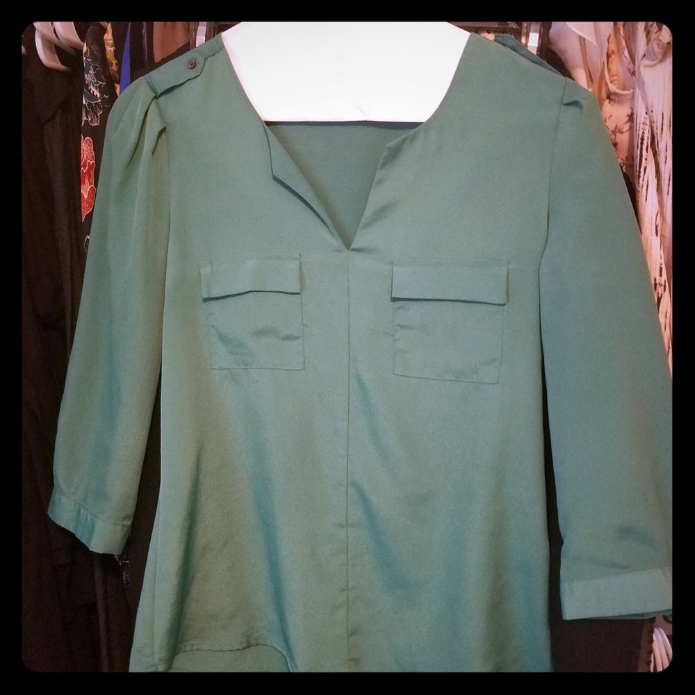 Soft green blouse